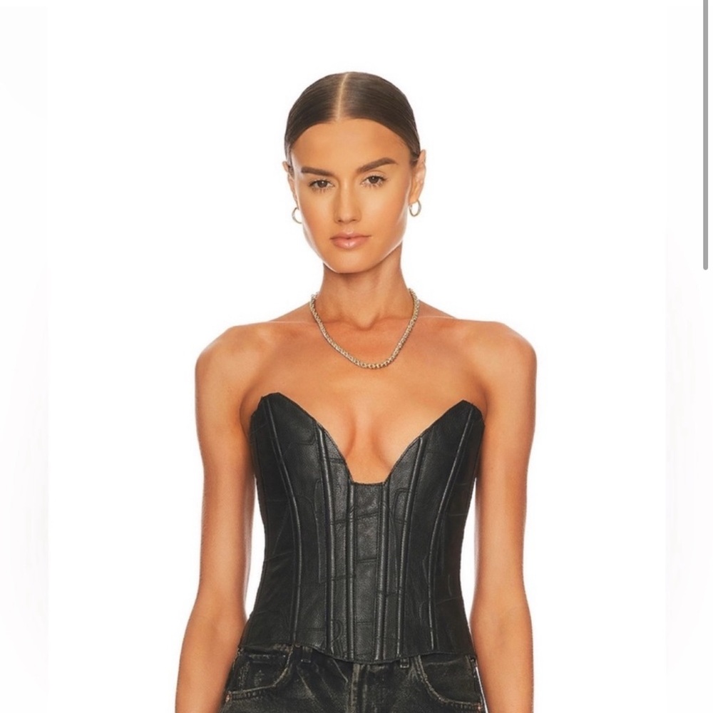Understated Leather Vixen Black Leather Corset XS Beyoncé western cowboy cowgirl